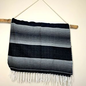 Black/Gray Beach Yoga Blanket